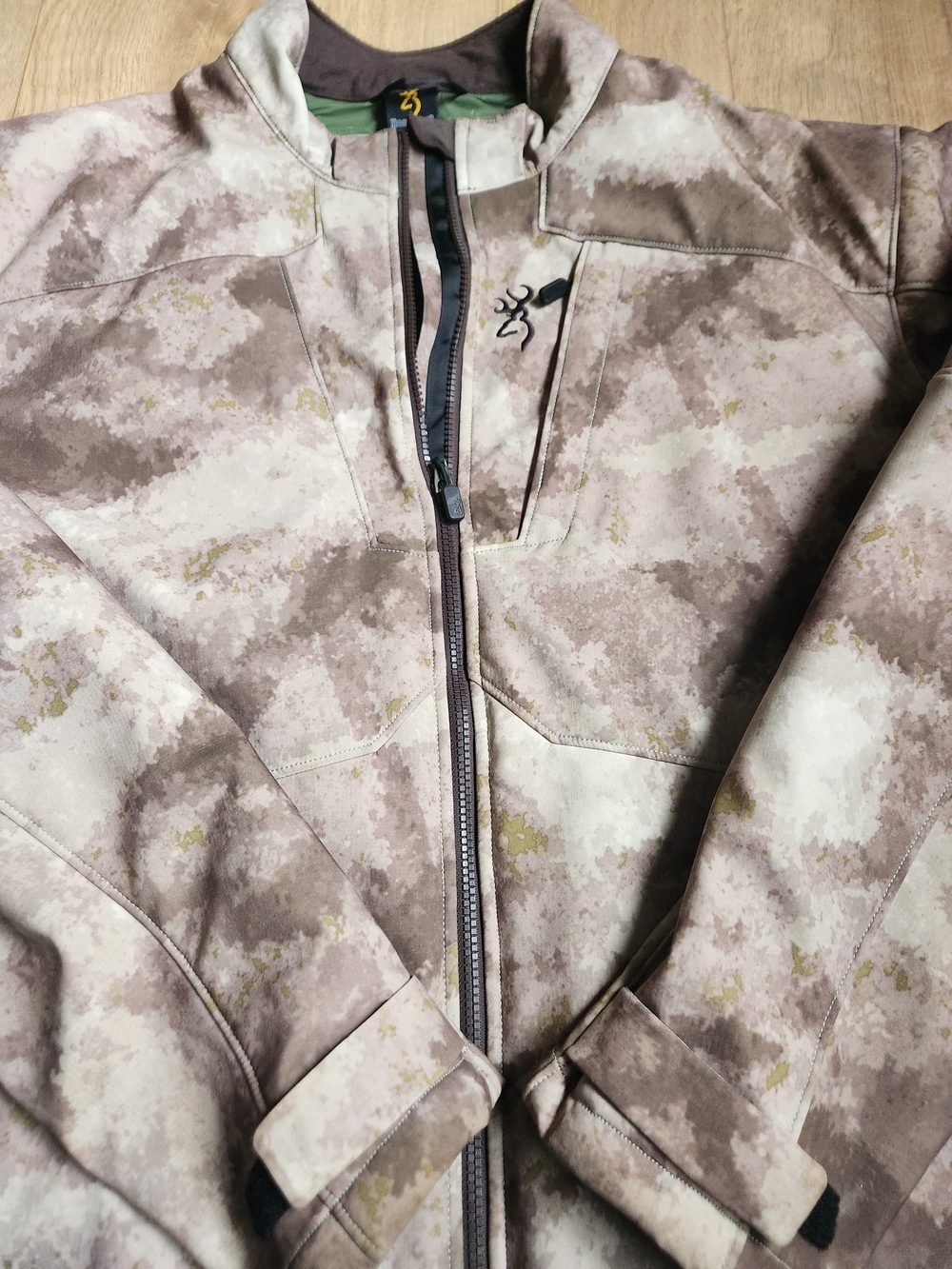 Browning Hells Canyon Speed Tan Camo Softshell Insulated Rain Jacket 3XL - Picture 3 of 9